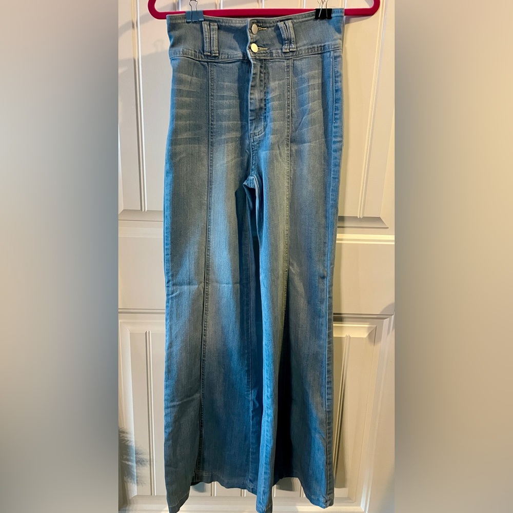 Flying Tomato Light Blue Flare Jeans - Picture 2 of 7